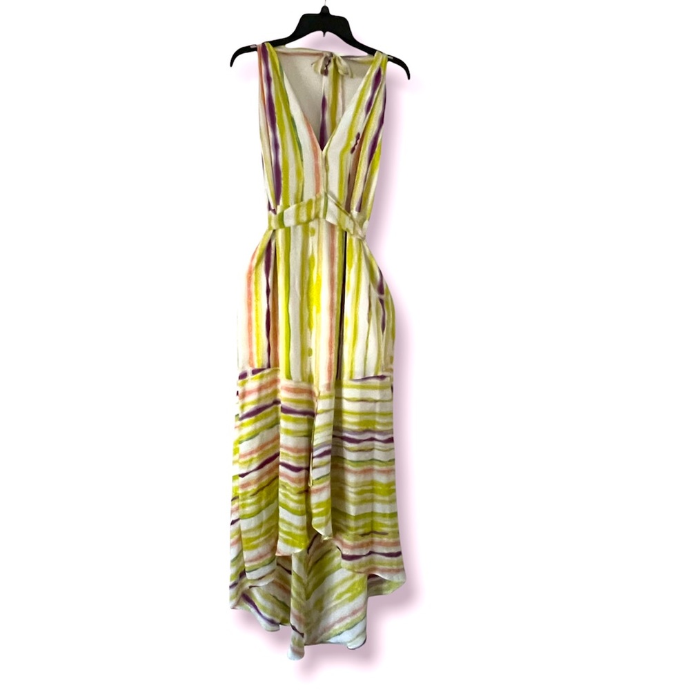 Multicolored halter dress